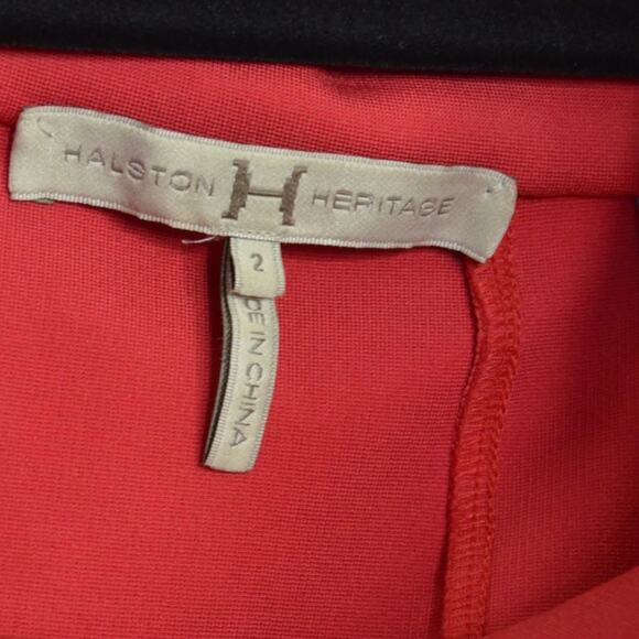 Halston Heritage Smooth Operator 2 Off Shoulder Sheath Mini Dress Red Cocktail - Picture 6 of 10